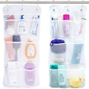Hanging Shower Caddy 2 Pack Mesh 7 Pocket Bathroom Organizer